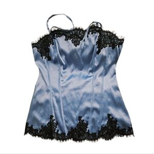 White House Black Market Blue Embellished Camisole XS